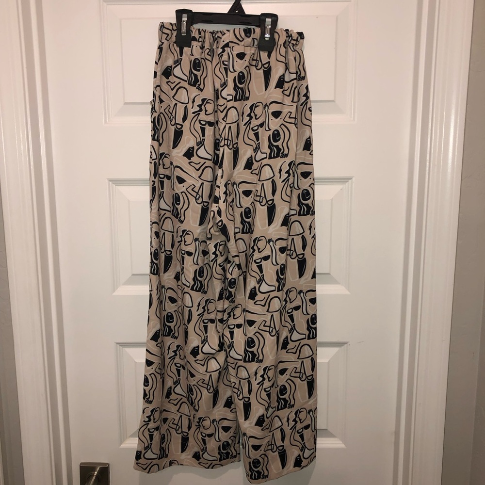 Dazey LA x Free People x Anthropologie Abstract Lagenlook Drop Crotch Pants sz M - Picture 4 of 5